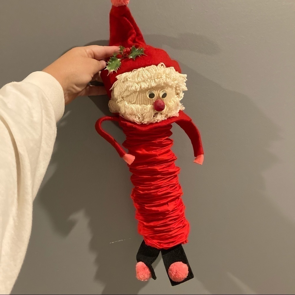 Vintage Slinky/Stretchy Santa Wall Hanging